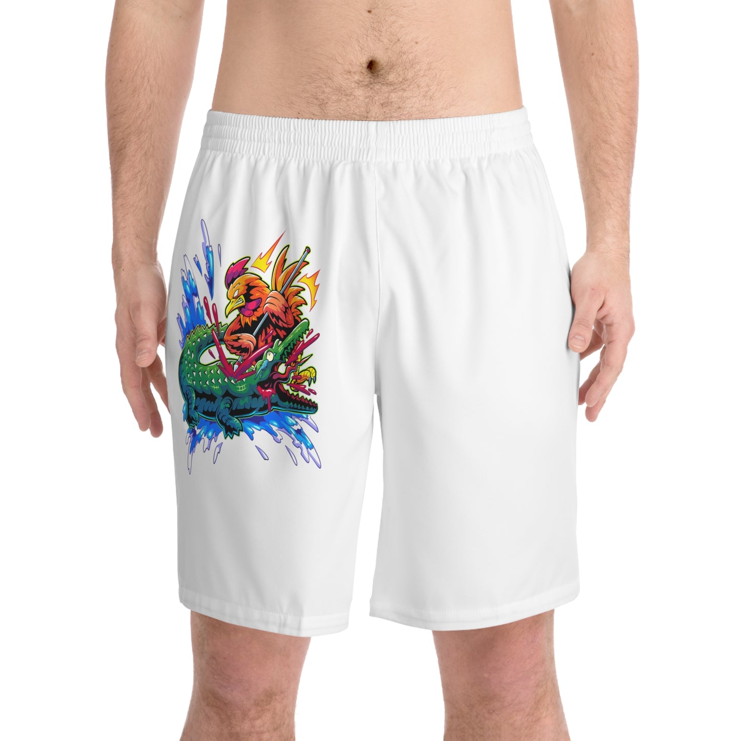 First Annihilation Men's Elastic Beach Shorts (AOP)